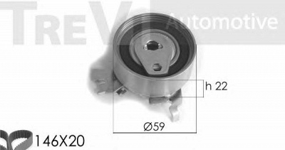 TREVI AUTOMOTIVE kd1169 -  Комплект ремня ГРМ